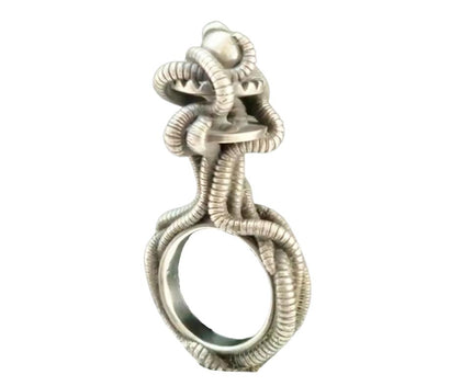 One-of-a-kind Sterling Silver Worm Ring 