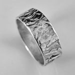 Lichen Fold Silver Band