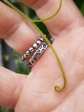 String-of-Peas-Band-sterling-silver-ring-Silver-Beehive-Studio
