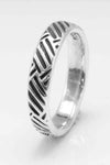 Dodgeball-Band-sterling-silver-ring-Silver-Beehive-Studio