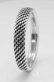 Snakeskin-Band-sterling-silver-ring-Silver-Beehive-Studio