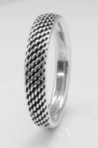 Snakeskin-Band-sterling-silver-ring-Silver-Beehive-Studio