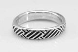 Dodgeball-Band-sterling-silver-ring-Silver-Beehive-Studio